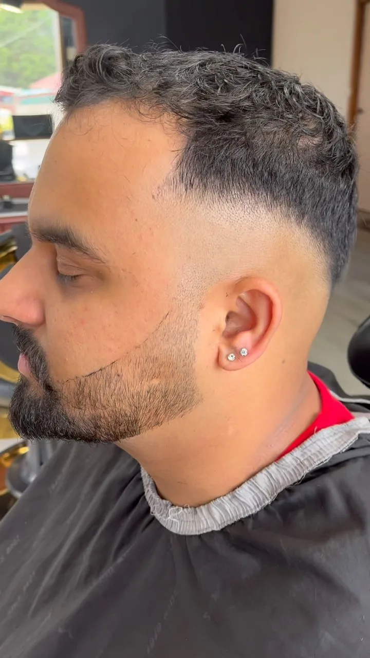 Mid fade with beard — GKF Barber Camberwell
