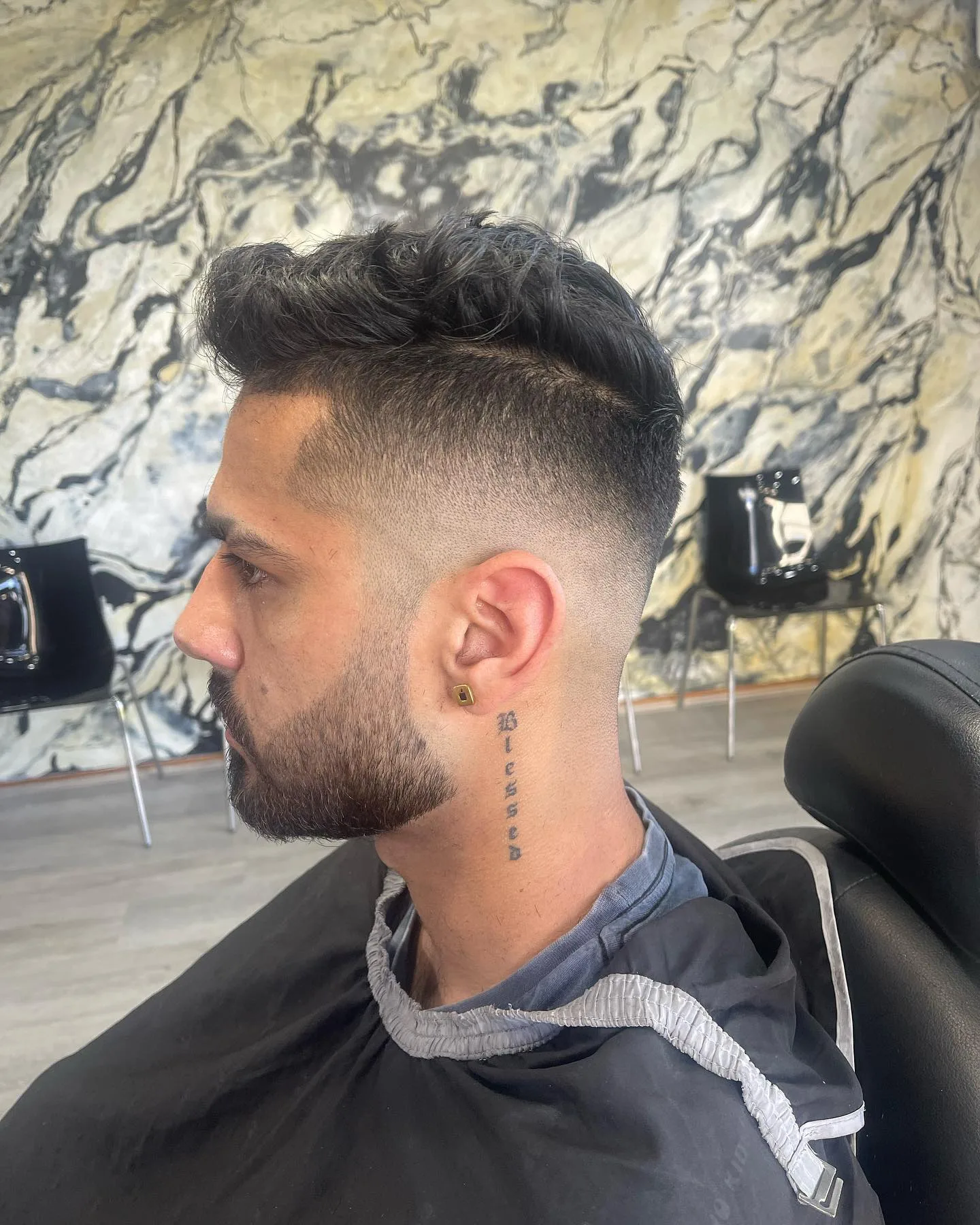 High skin fade curly top — GKF Barber Camberwell